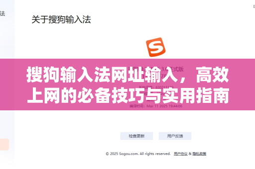 搜狗输入法网址输入，高效上网的必备技巧与实用指南-第1张图片-搜狗输入法官方下载 - 智能汉字输入法首选