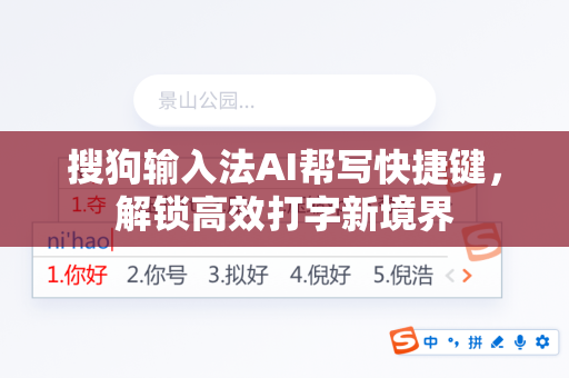 搜狗输入法AI帮写快捷键，解锁高效打字新境界