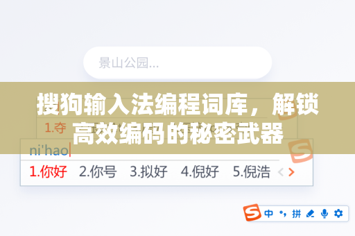 搜狗输入法编程词库，解锁高效编码的秘密武器-第1张图片-搜狗输入法官方下载 - 智能汉字输入法首选
