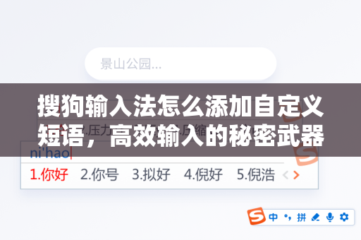 搜狗输入法怎么添加自定义短语，高效输入的秘密武器-第1张图片-搜狗输入法官方下载 - 智能汉字输入法首选